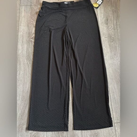 Nine West wide leg black and gold pants - Picture 1 of 5